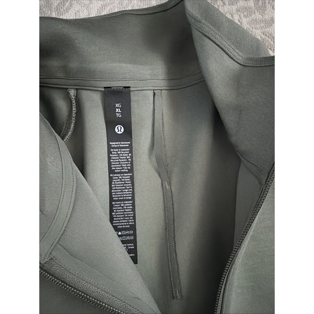 NWT Lululemon Smooth Spacer Quarter Zip Willow Leaf Mens Size Large LM3GN0S - Picture 2 of 7